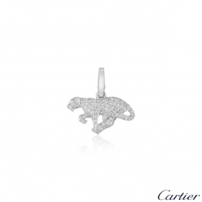 Cartier White Gold Diamond Panthere Charm